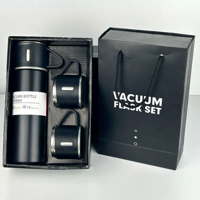 500 ml de capacidad Taza de negocios de acero inoxidable Flascos de termo Flasca de agua con 3 tapas Rosa