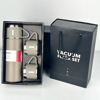 500 ml de capacidad Taza de negocios de acero inoxidable Flascos de termo Flasca de agua con 3 tapas Rosa