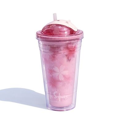 400g Taza de doble pared con paja La botella de agua de diseño personalizado de moda más popular