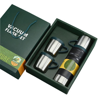Conjunto de frasco de vacío de acero inoxidable de 680 ml perfecto para la promoción de negocios 3 tapas incluidas