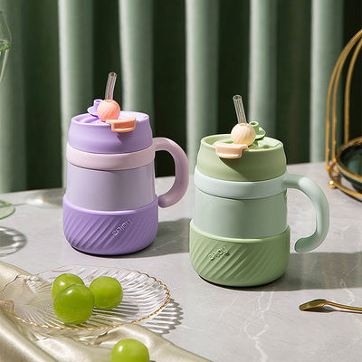 Taza de viaje aislada de acero inoxidable de doble pared práctica y elegante para niños diarios