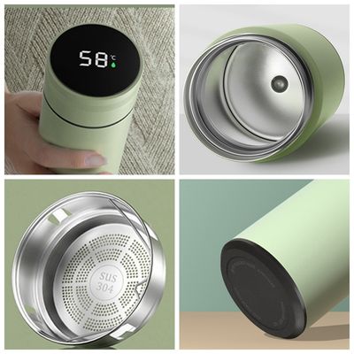 Botellas de vacío Termósidos con logotipo personalizado Botella de termo LED con pantalla táctil digital