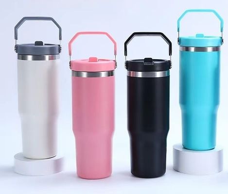 201/304 Material de acero inoxidable 30 oz Botella de agua aislada al vacío para estudiantes