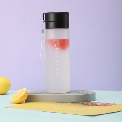 Botella de agua de plástico transparente para niños con logotipo personalizado libre de BPA y bebida directa