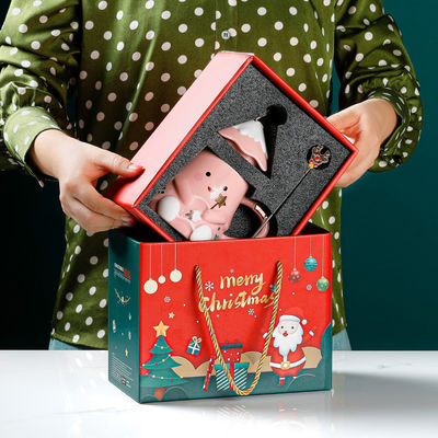 Conjunto de tazas de regalo de Navidad de cerámica con tapa y cuchara 400 ml 500 ml para la taza de té de la tarde de la oficina