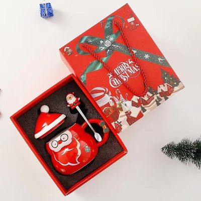 Creativas tazas de café de Navidad de 480 ml de capacidad Impresión de sublimación Diseño de Santa Claus