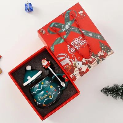 Creativas tazas de café de Navidad de 480 ml de capacidad Impresión de sublimación Diseño de Santa Claus