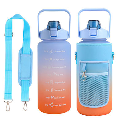 Botella de agua de plástico de 2000 ml Neoprene Vino boca ancha Bebida tapa de botella Manga Unisex