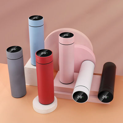 Termos personalizados normales de 500 ml con pantalla de temperatura digital inteligente y diseño a prueba de fugas