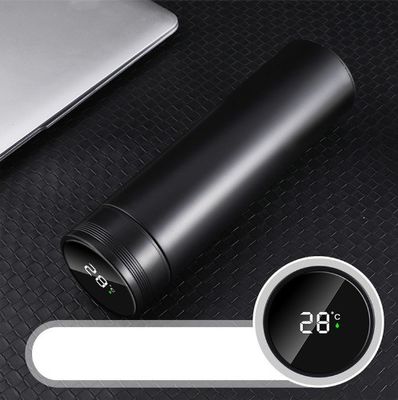 Termos personalizados normales de 500 ml con pantalla de temperatura digital inteligente y diseño a prueba de fugas
