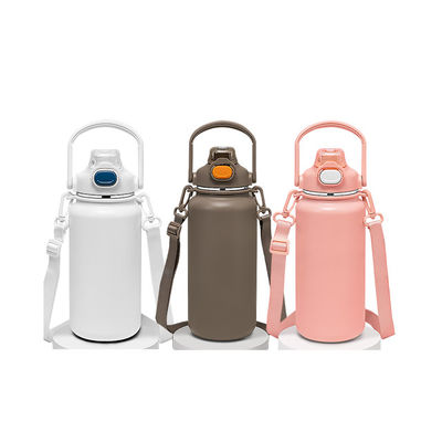 Taza de viaje al aire libre 1600ml Botella de agua aislada Taza de café al vacío de acero inoxidable con mango