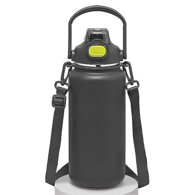 Taza de viaje al aire libre 1600ml Botella de agua aislada Taza de café al vacío de acero inoxidable con mango
