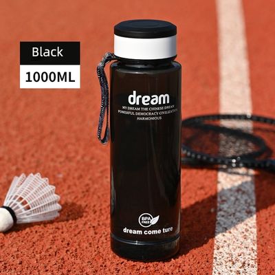 Bebida directa 1L Flasca portátil sin BPA con marca de capacidad