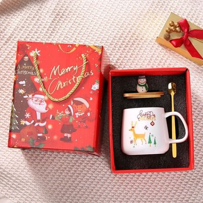 Taza de cerámica de 400 ml de capacidad ideal para regalos de Navidad diarios y lindos hechos a mano