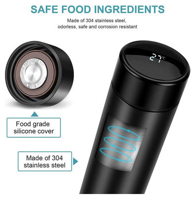Botella térmica aislada al vacío libre de BPA con pantalla de temperatura LED e infusor de té