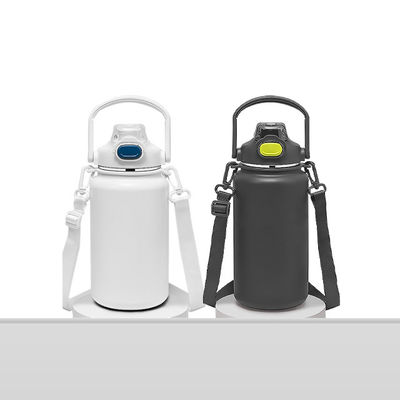 Botella de agua de acero inoxidable de doble pared de 1300 ml aislada al vacío para tazas de viaje para niños