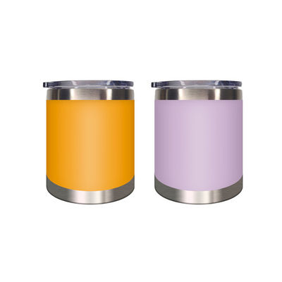 Tombler de viaje de acero inoxidable con mango recubierto en polvo Taza de café de vacío duradera