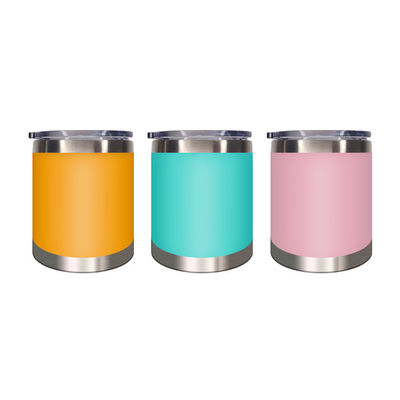 Tombler de viaje de acero inoxidable con mango recubierto en polvo Taza de café de vacío duradera