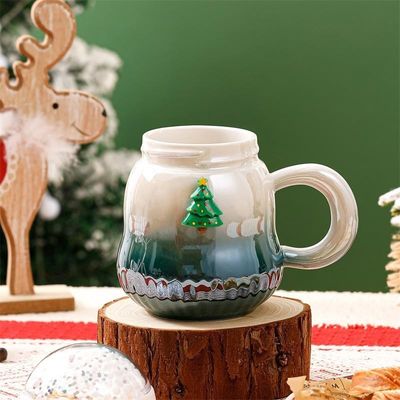 Gradient Color Cerámica Regalo en Cajas de Tazas 2023 Nuevo Diseño para Accesorios de Navidad