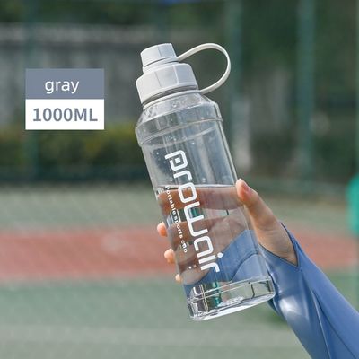No está equipado 1000ml PC copa de agua de plástico para la botella de bebida de boca pequeña transparente
