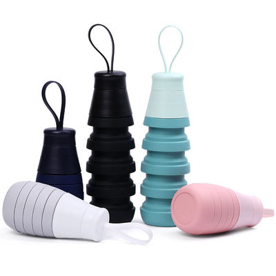 Vuelta a la escuela 500 ml botella plegable de silicona para beber a prueba de fugas libre de BPA 165g