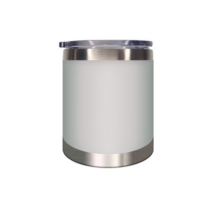 Tumbler de viaje de acero inoxidable con mango y tapa recubiertos en polvo Durable y colorido