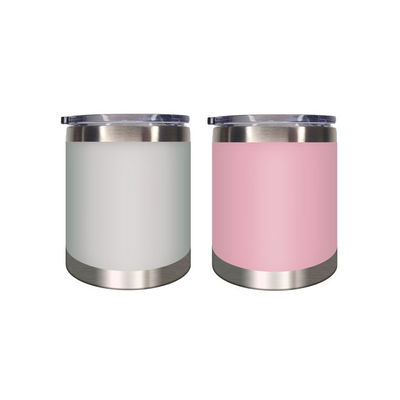 Tumbler de viaje de acero inoxidable con mango y tapa recubiertos en polvo Durable y colorido