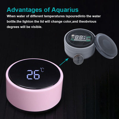 Normal Inteligente Digital Vaccum Mug Termoso aislado 500 ml Botella de agua de acero inoxidable Color aleatorio