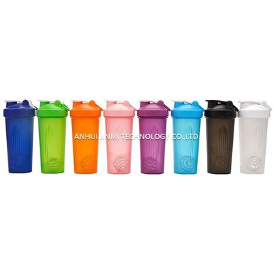 Botella de agua de gimnasio de 400 ml/600 ml de proteínas con bola de acero inoxidable y color personalizado
