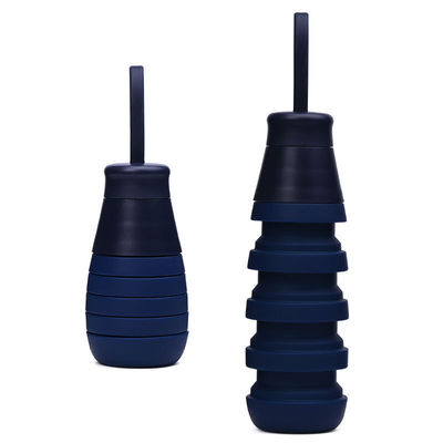 Botella de bebida plegable de silicona de 500 ml escuela BPA gratis regalo encantador para actividades al aire libre