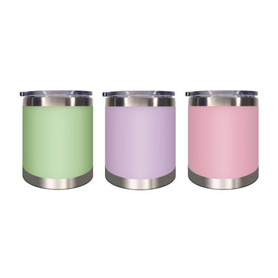 Diseño moderno 12 oz tumbler de acero inoxidable con doble aislamiento de vacío de pared y tapa