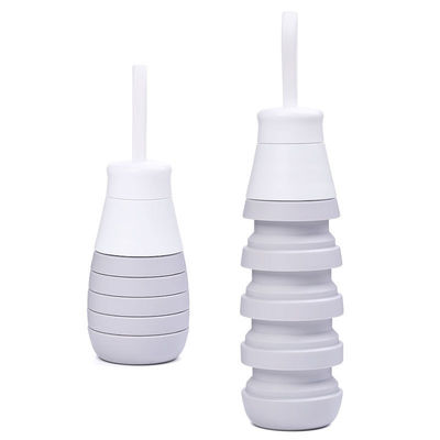Botella de silicona plegable de 500 ml para bebidas para niños sin BPA Infiltrable portátil colorido