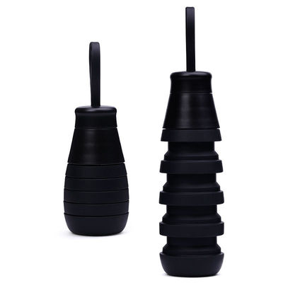 Botella de silicona plegable de 500 ml para bebidas para niños sin BPA Infiltrable portátil colorido