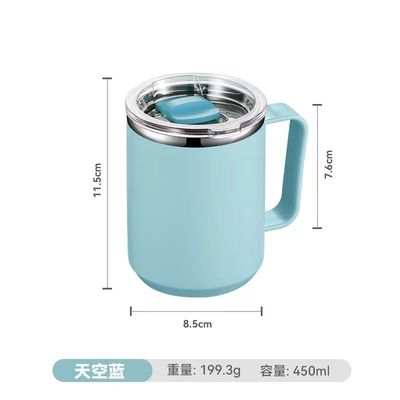 Sostenible 14 oz de doble pared de vacío aislado de acero inoxidable taza de café con tapa