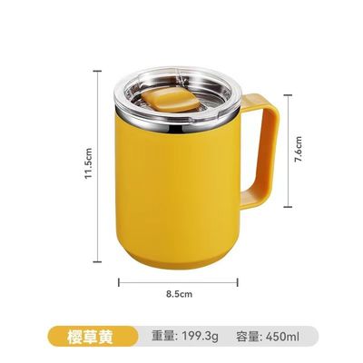 Sostenible 14 oz de doble pared de vacío aislado de acero inoxidable taza de café con tapa