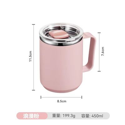 Sostenible 14 oz de doble pared de vacío aislado de acero inoxidable taza de café con tapa
