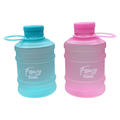 Botella de agua de plástico de 650 ml para botellas deportivas ecológicas de agua hirviendo