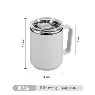 450 ml de acero inoxidable de doble pared de vacío aislado de viaje térmico tumbler con mango personalizado