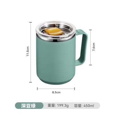 450 ml de acero inoxidable de doble pared de vacío aislado de viaje térmico tumbler con mango personalizado