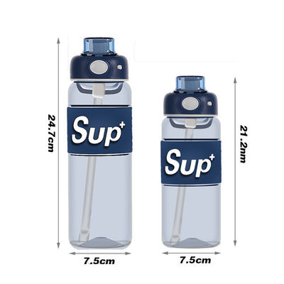 Unisex 178g y 194g Gran capacidad Gimnasio Deportivo Botella de agua Tritán con infusor de paja