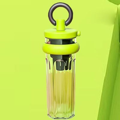 Taza de viaje con paja 700 ml de gran capacidad aislante térmico botella portátil transparente