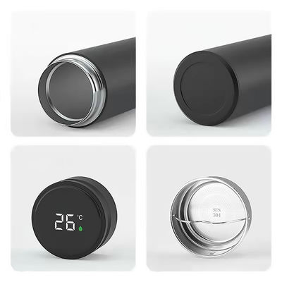 450 ml de capacidad Display de temperatura personalizado Botella de agua de té térmico para el baño