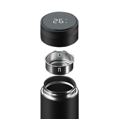 450 ml de capacidad Display de temperatura personalizado Botella de agua de té térmico para el baño