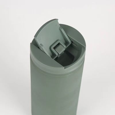 Portable 400 ml de doble pared de acero inoxidable Taza de café aislada con tapa estilo deportivo Proof Spill Mug Tumbler rosa