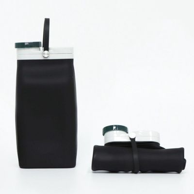 Botella de agua de silicona plegable de 400 ml / 600 ml, imprescindible para viajes y actividades al aire libre