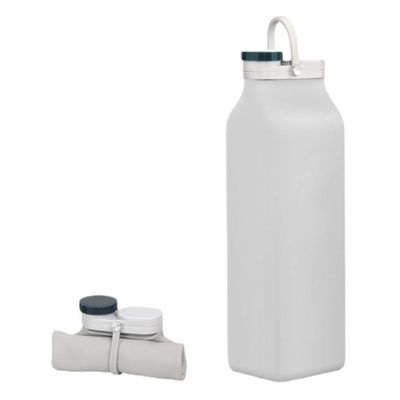 Botella de agua de silicona plegable de 400 ml / 600 ml, imprescindible para viajes y actividades al aire libre