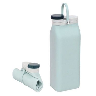 Botella de agua de silicona plegable de 400 ml / 600 ml, imprescindible para viajes y actividades al aire libre