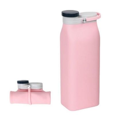 Botella de agua de silicona plegable de 400 ml / 600 ml, imprescindible para viajes y actividades al aire libre