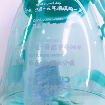 Accesorios HANDGRIP Bebida personalizada Botella de agua deportiva de plástico con tapa y paja