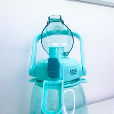 Accesorios HANDGRIP Bebida personalizada Botella de agua deportiva de plástico con tapa y paja